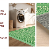 Ultra Soft Area Rug, Non Slip, Stain Resistant, Washable Area Rugs for Living Room, Bedroom, Vintage Farmhouse Washable(Green)