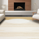 Ultra Soft Area Rug, Non Slip, Stain Resistant, Washable Area Rugs for Living Room, Bedroom, Subtle Geometric Coastal Motif(Gold)