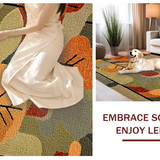 Ultra Soft Area Rug, Non Slip, Stain Resistant, Washable Area Rugs for Living Room, Bedroom, Vibrant Abstract Earthy Tones(Orange)