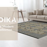 Ultra Soft Area Rug, Non Slip, Stain Resistant, Washable Area Rugs for Living Room, Bedroom, Sophisticated Geometric Contrast Theme(Gray)
