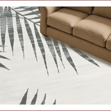 Ultra Soft Area Rug, Non Slip, Stain Resistant, Washable Area Rugs for Living Room, Bedroom, Reversible Palm Leaf Grey Patio Camping Rug(Gray)