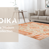 Ultra Soft Area Rug, Non Slip, Stain Resistant, Washable Area Rugs for Living Room, Bedroom, Contemporary Floral Overlay Pattern(Beige)