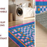 Chic Multicolor Graphic Arrangement(Blue)