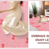 Ultra Soft Area Rug, Non Slip, Stain Resistant, Washable Area Rugs for Living Room, Bedroom, Coquette Bow Microfiber Plush(Pink)