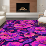 Ultra Soft Area Rug, Non Slip, Stain Resistant, Washable Area Rugs for Living Room, Bedroom, Whimsical Shaggy Purple Delight(Purple)