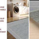Ultra Soft Area Rug, Non Slip, Stain Resistant, Washable Area Rugs for Living Room, Bedroom, Contemporary Geometric Textured Style(Gray)