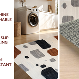 Ultra Soft Area Rug, Non Slip, Stain Resistant, Washable Area Rugs for Living Room, Bedroom, Contemporary Rustic Chic Theme(Brown)