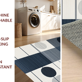 Ultra Soft Area Rug, Non Slip, Stain Resistant, Washable Area Rugs for Living Room, Bedroom, Minimalist Structured Decor Style(Gray)
