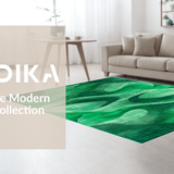 Ultra Soft Area Rug, Non Slip, Stain Resistant, Washable Area Rugs for Living Room, Bedroom, Chic Green Ombre Style(Green)