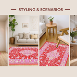 Chic Modern Floral Medallion Style(Red)