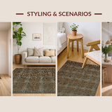 Ultra Soft Area Rug, Non Slip, Stain Resistant, Washable Area Rugs for Living Room, Bedroom, Fierce Animal Print Aesthetic(Brown)