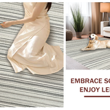 Ultra Soft Area Rug, Non Slip, Stain Resistant, Washable Area Rugs for Living Room, Bedroom, Striped Cotton Braided Area Rug Black White Reversible Kitchen Mat(Black)