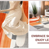 Ultra Soft Area Rug, Non Slip, Stain Resistant, Washable Area Rugs for Living Room, Bedroom, Vibrant Modern Artful Display(Orange)
