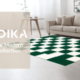 Ultra Soft Area Rug, Non Slip, Stain Resistant, Washable Area Rugs for Living Room, Bedroom, Trendy Symmetrical Green Pattern(Green)