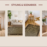 Ultra Soft Area Rug, Non Slip, Stain Resistant, Washable Area Rugs for Living Room, Bedroom, Western Leopard Print Non-Slip Bedroom Rug(Brown)