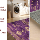 Ultra Soft Area Rug, Non Slip, Stain Resistant, Washable Area Rugs for Living Room, Bedroom, Elegant Earthy Color Harmony(Purple)