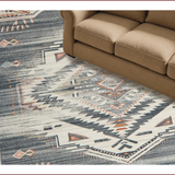 Ultra Soft Area Rug, Non Slip, Stain Resistant, Washable Area Rugs for Living Room, Bedroom, Elegant Distressed Vintage Motif(Gray)