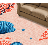 Ultra Soft Area Rug, Non Slip, Stain Resistant, Washable Area Rugs for Living Room, Bedroom, Soft Ocean Inspired Entryway Rug for Modern Homes(Pink)