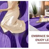 Ultra Soft Area Rug, Non Slip, Stain Resistant, Washable Area Rugs for Living Room, Bedroom, Elegant Purple Fluffy Decor Element(Purple)