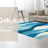 Lush Gentle Curved Lines(Blue)