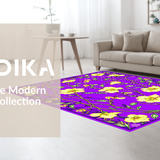 Ultra Soft Area Rug, Non Slip, Stain Resistant, Washable Area Rugs for Living Room, Bedroom, Festive Carnival Themed Elegance(Purple)