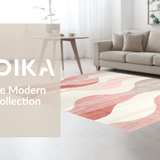 Ultra Soft Area Rug, Non Slip, Stain Resistant, Washable Area Rugs for Living Room, Bedroom, Sophisticated Light Tones with Depth(Pink)