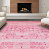 Ultra Soft Area Rug, Non Slip, Stain Resistant, Washable Area Rugs for Living Room, Bedroom, Cute Modern Love Emblem(Pink)