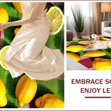 Ultra Soft Area Rug, Non Slip, Stain Resistant, Washable Area Rugs for Living Room, Bedroom, fruit lemon bath mat(Yellow)