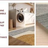 Ultra Soft Area Rug, Non Slip, Stain Resistant, Washable Area Rugs for Living Room, Bedroom, Antelope Print Oushak(Beige)