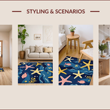 Brightly Colored Coastal Starfish Design(Blue)