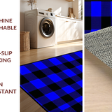 Artful Abstract Blue Tartan Style(Blue)