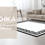 Elegant Monochrome Geometric Borders(Black)