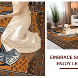 Ultra Soft Area Rug, Non Slip, Stain Resistant, Washable Area Rugs for Living Room, Bedroom, Contemporary Abstract Elephant Design(Brown)