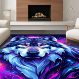 Ultra Soft Area Rug, Non Slip, Stain Resistant, Washable Area Rugs for Living Room, Bedroom, Dynamic Celestial Creature Motif(Purple)