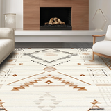 Ultra Soft Area Rug, Non Slip, Stain Resistant, Washable Area Rugs for Living Room, Bedroom, Elegant Soft Ogee Pattern(Beige)