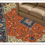 Ultra Soft Area Rug, Non Slip, Stain Resistant, Washable Area Rugs for Living Room, Bedroom, Elegant Multicolor Floral Pattern(Red)