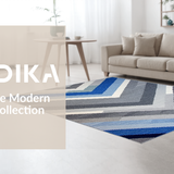 Ultra Soft Area Rug, Non Slip, Stain Resistant, Washable Area Rugs for Living Room, Bedroom, Rustic Patterned Layered Visuals(Blue)