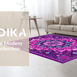 Ultra Soft Area Rug, Non Slip, Stain Resistant, Washable Area Rugs for Living Room, Bedroom, Serene Abstract Yoga Mat Visual(Purple)