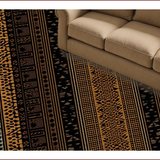Ultra Soft Area Rug, Non Slip, Stain Resistant, Washable Area Rugs for Living Room, Bedroom, Chic Luxe Safari Aesthetic(Black)