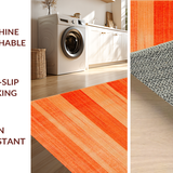 Ultra Soft Area Rug, Non Slip, Stain Resistant, Washable Area Rugs for Living Room, Bedroom, Chic Warm Toned Decor Accent(Orange)