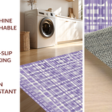 Ultra Soft Area Rug, Non Slip, Stain Resistant, Washable Area Rugs for Living Room, Bedroom, Vibrant Rustic Diamond Arrangement(Purple)