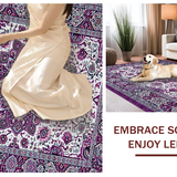 Ultra Soft Area Rug, Non Slip, Stain Resistant, Washable Area Rugs for Living Room, Bedroom, Sophisticated Pastel Floral Touch(Purple)