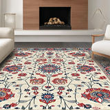Ultra Soft Area Rug, Non Slip, Stain Resistant, Washable Area Rugs for Living Room, Bedroom, Striking Vintage Soft Textures(Beige)