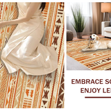 Ultra Soft Area Rug, Non Slip, Stain Resistant, Washable Area Rugs for Living Room, Bedroom, Rustic Warm Toned Braided Runner(Orange)