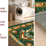 Ultra Soft Area Rug, Non Slip, Stain Resistant, Washable Area Rugs for Living Room, Bedroom, Artistic Green Jungle Vibes(Orange)