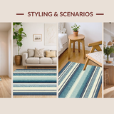 Sophisticated High Contrast Stripe Design(Beige)