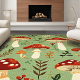 Cozy Earthy Tones Mushroom Design(Green)