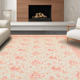 Ultra Soft Area Rug, Non Slip, Stain Resistant, Washable Area Rugs for Living Room, Bedroom, Chic Pastel Geometric Elegance(Pink)