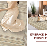 Ultra Soft Area Rug, Non Slip, Stain Resistant, Washable Area Rugs for Living Room, Bedroom, Chic Rustic Braided Elegance(Beige)