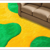 Ultra Soft Area Rug, Non Slip, Stain Resistant, Washable Area Rugs for Living Room, Bedroom, cute cat shaped(Green)